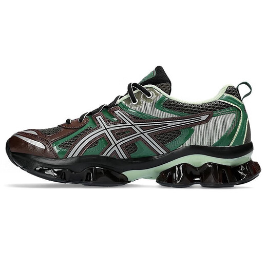 亚瑟士（asics）GEL-QUANTUM KINETIC 复古减震耐磨男士运动休闲鞋跑步鞋 棕褐色/绿1203A270-251 44 标准/US10