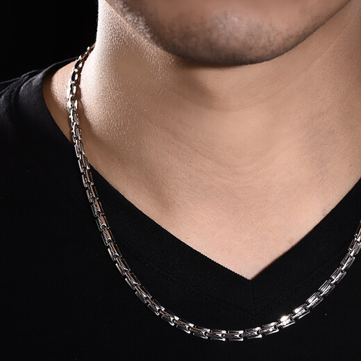 Pt.Charm's new Leiluo men's platinum necklace pt950 platinum thick necklace men's simple frosted personalized chain gift. If it is not in stock, it can be customized. Take 28g as an example