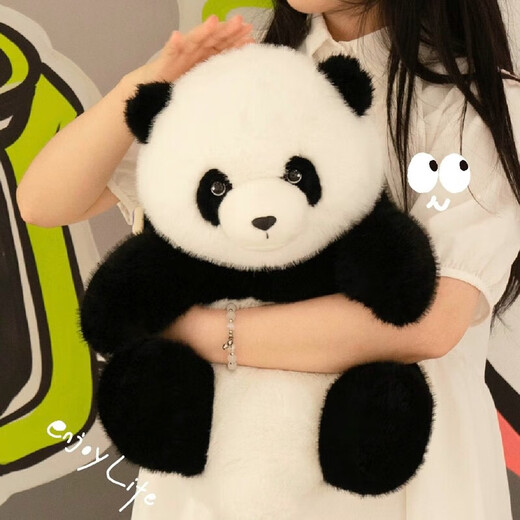 Yunyas super großer Blume Panda Plüsch Spielzeugpuppenkissen, 1. Juni Valentinstag Geburtstagsgeschenk für Mädchen [Big Fat] Blume 5 Monate alte Sitzstil 70 cm