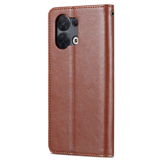 居小智适用oppoReno8手机壳翻盖皮套PGBM10钱包式可插卡外壳全包防摔软内壳带磁扣保护套 oppo reno8【棕色】