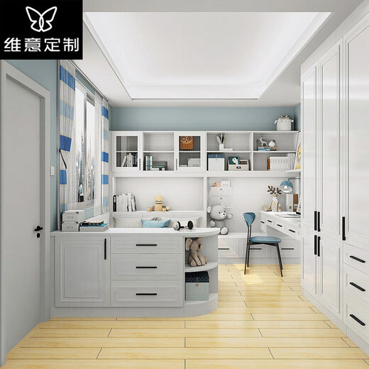 Weiyi customized tatami bed whole house customized study wardrobe desk cabinet combination bedroom space customized customized gold