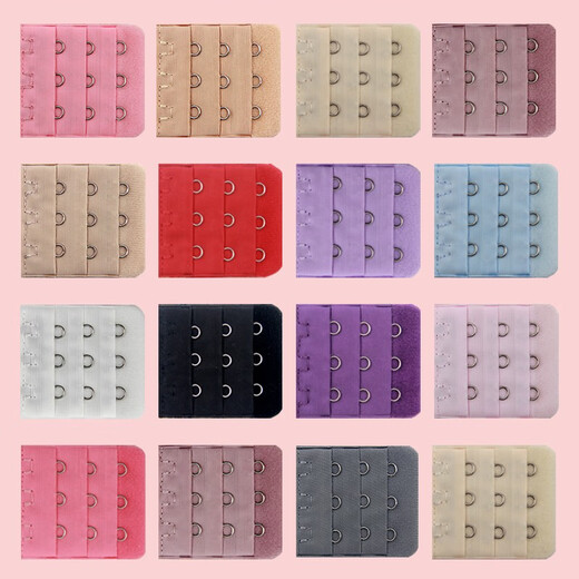 Tsing Yi Ma Xiang small 3-button three-row three-button bra extension buckle bra extension buckle extension buckle hook accessories connection buckle regular small three-button black 2 pieces