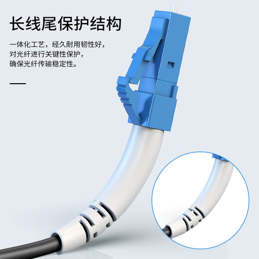 Zhongke Optoelectronics Field Câble optique Single Mode Single Optical Fibre Jumper Single Mode Double Core TPU TPU OUTDOOR BOURNELLE INDUSTRIAL GRABLE 9 / 125M FIBER OPTIC LIGNE LC-LC MODE SEUX MODE ZK-LC-LC / OS2-2KT 300 METTE