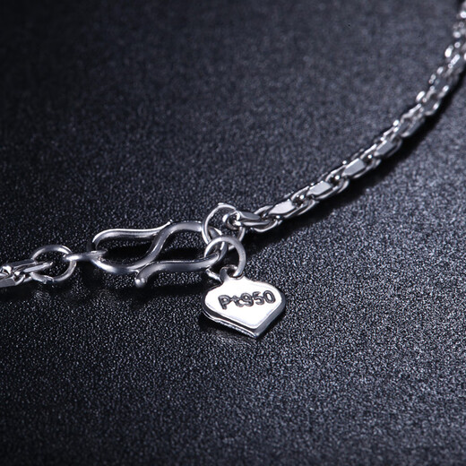 Pt.Charm platinum bracelet pt950 women's Korean style simple personality niche design platinum bracelet for Valentine's Day for girlfriend, chain length 16+3cm, ready stock 6.4-6.5g