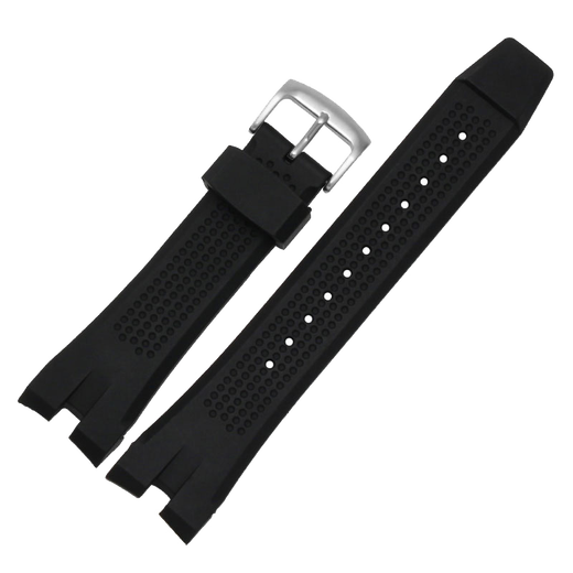 Ruinai She is suitable for Citizen Chengcheng AW1475 S094828 1476 1477 1479 4155 silicone rubber strap Black-black buckle 24mm