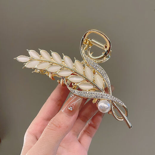 Ancient Nai wheat ear hairpin headdress for women 2025 high-end hairpin hair accessories shark clip grabber birthday gift for girls