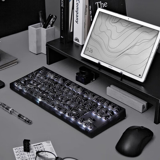 Belly Spirit Mk870pro Blackberry Side Gravile Mechanical Keyboard Bluetooth Проводная беспроводная индивидуальная компьютерная игра Silent Office [Three Mode] Obsidian Pro + Contour Black Axis 87 Ключи