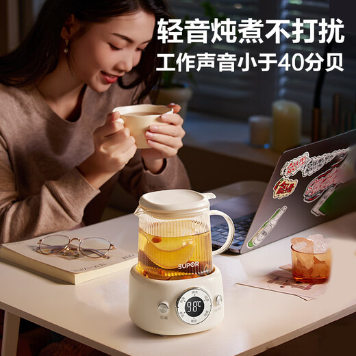 SUPOR Mini Health Cup Health Kettle Tea Maker 0.4L Office Home Portable Tea Kettle Constant Temperature Kettle Electric Kettle One Person Small Flower Tea Kettle SW-04Y23