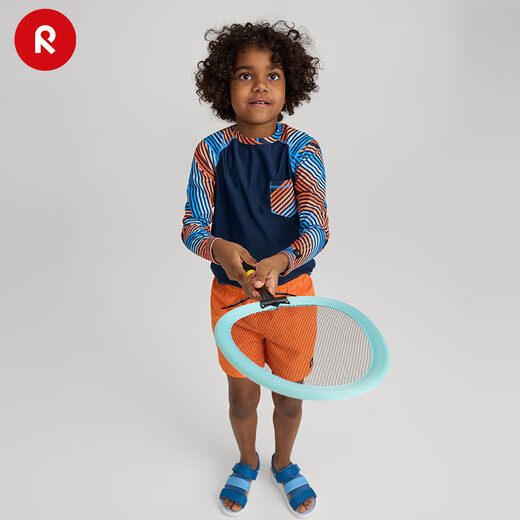 Reima men's and women's 2024 spring and summer new seaside swimming quick-drying sunscreen long-sleeved tops Navy 698A 152 cm