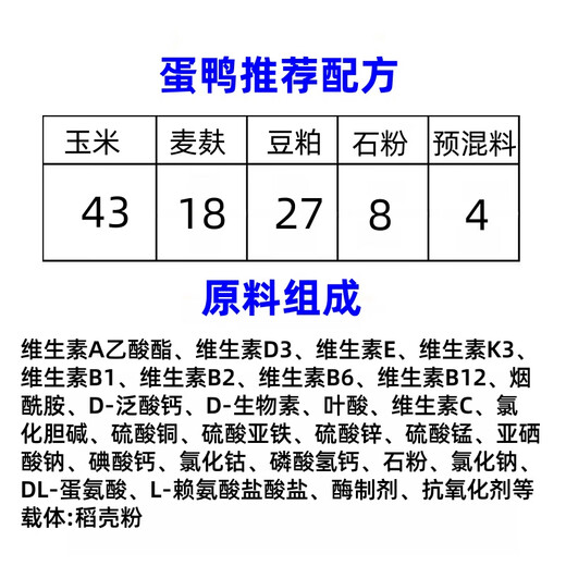 East China Zhengda fattening duck premix meat duck duckling egg-laying duck Muscovy duck feed fattening fattening fast meat duck special material for egg-laying duck 1 bag