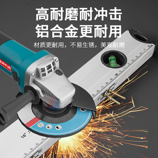 LSNUO strong magnetic level high-precision leveling instrument tool mini small strong magnetic level anti-fall solid cast aluminum measuring ruler professional grade strong 8 magnetic strips 600mm