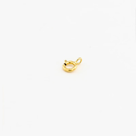 Beiyou pure 18K gold spring buckle PT950 spring buckle raw ring buckle K gold necklace connection buckle Au750 bracelet buckle 18K gold 4MM spring buckle