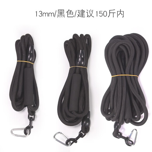 SLPC dog leash, extended dog leash, large dog golden retriever, small and medium-sized dog Teddy Pomeranian, corgi French dog leash, black, rope thickness 1cm 5 meters