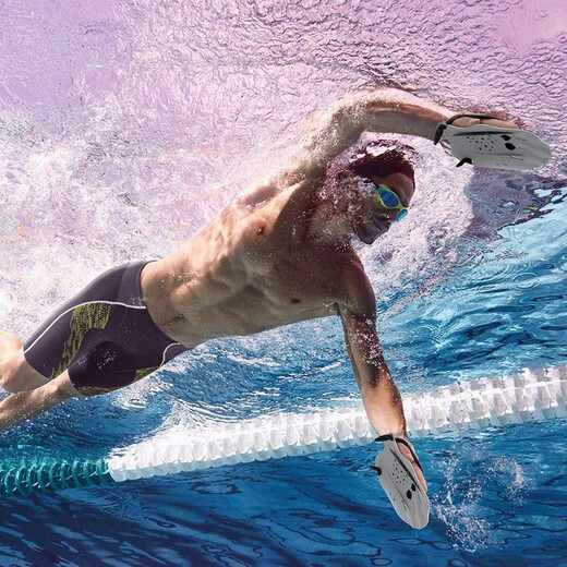 Kebo (KEBO) hand paddle assists swimmers with free swimming paddles for men and women to learn freestyle swimming, black