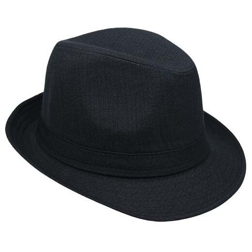 Woodpecker Brand Top Hat Men Middle-aged and Elderly Spring and Autumn British Siren Hat Middle-aged Gentleman Hat Summer Black Small Top Hat Men's Top Hat 1648 Four Seasons Top Hat, Navy Blue 58CM (size, generally suitable for adults)