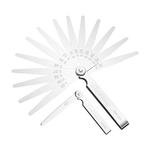 Three-quantity high-precision 0.02 feeler gauge gap gauge single-piece thickness gauge set feeler gauge 26-piece set (0.02-1.0mm) feeler gauge*100