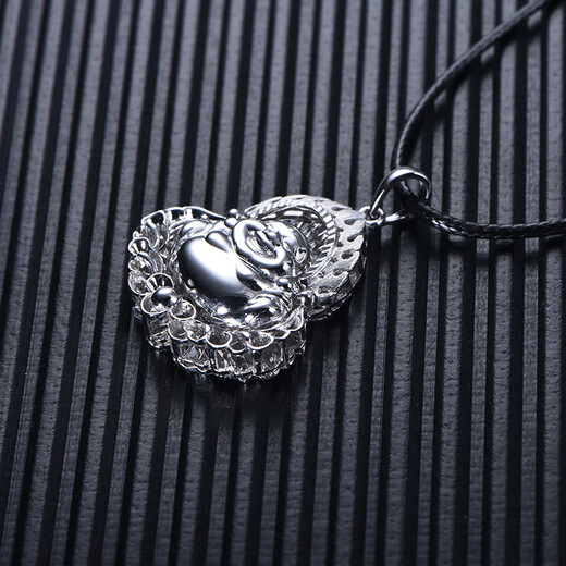 Pt.Charm new Pt950 platinum flame Buddha pendant, same style for men and women, platinum pendant, peace pendant, Maitreya Buddha pendant. If it is not in stock, it can be customized. Take 10g as an example.