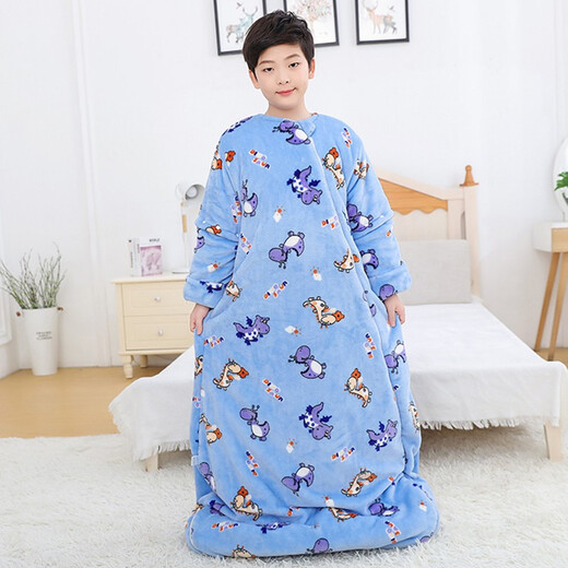 Linglingzhu pure cotton children's sleeping bag anti-kicking quilt artifact 5-10 years old 3-6 years old 1-3 years old older baby spring, autumn and winter pure cotton car 100cm (1-3 years old) thickened in autumn and winter