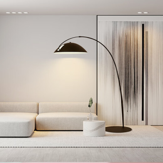 KEDOETY floor lamp living room sofa lamp Nordic creative modern minimalist bedroom led lamp light luxury art design study lamp black [marble] H178CM white light