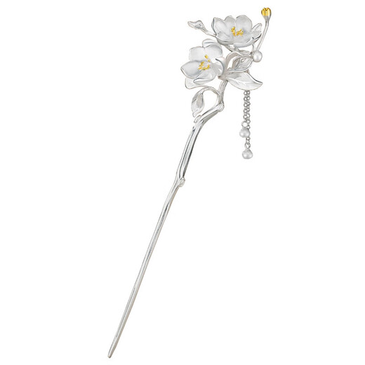 Caizhi silver-plated ancient style hairpin for women, high-end tassels, new Chinese style hairpin hairpin, birthday gift for girlfriend, Begonia spring hairpin