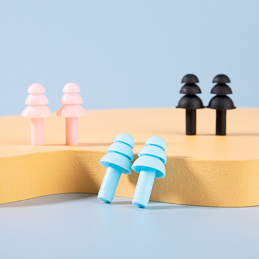 Shimeijia SMJ swimming nose clip earplugs professional anti-choking swimming accessories silicone waterproof earplugs anti-falling with storage box black earplugs