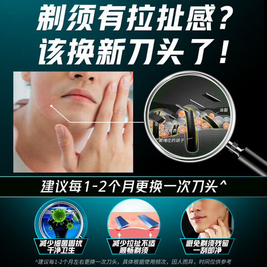 Gillette blades adapted to the Forward 3 classic razor blade Gillette head imported original 2-head non-Geely