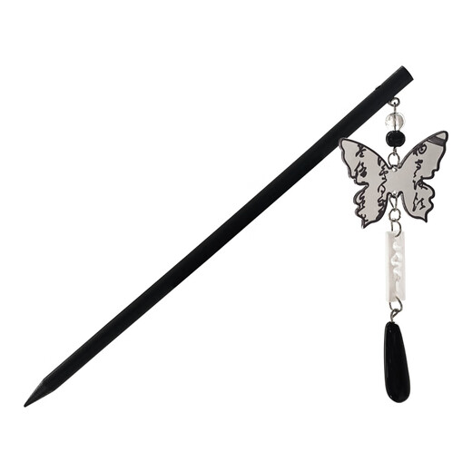 Milk-flavored blue 2024 new Chinese style hairpin sandalwood tassel hairpin high-end headwear retro Hanfu hairpin 8# Fu