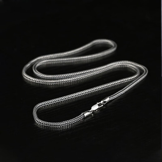 Chinese gold Chopin chain silver necklace men's clavicle chain trendy silver jewelry boys birthday gift for boyfriend and husband anniversary Chopin chain Jingsuda