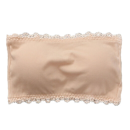 Chuangjingyixuan 2024 new one-piece tube top non-slip shoulder strap underwear anti-exposure tube top wrapped with inner straps white + black upgraded version with anti-slip silicone strips