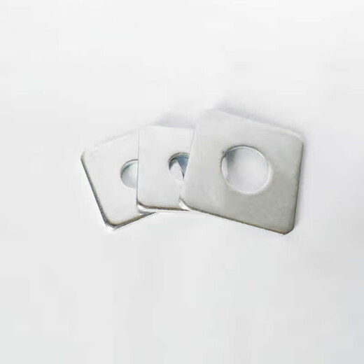 Aoyanlai galvanized square pad thickened square gasket enlarged square perforated iron plate flat pad curtain wall gasket M8 M16 M36 8*30*3 (120 pieces) galvanized