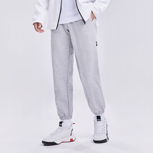 RIGORER knitted sports trousers autumn new men's basketball running casual loose American sweatpants leggings gray S /165