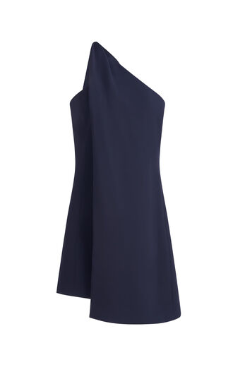 Halston Women's Kalia Dress Stretch-Crepe Navy 16