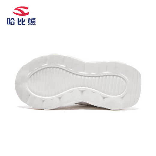 HOBIBEAR children's shoes spring and autumn children's sports shoes white shoes boys' shoes leather casual girls' shoes GS7593 white size 33