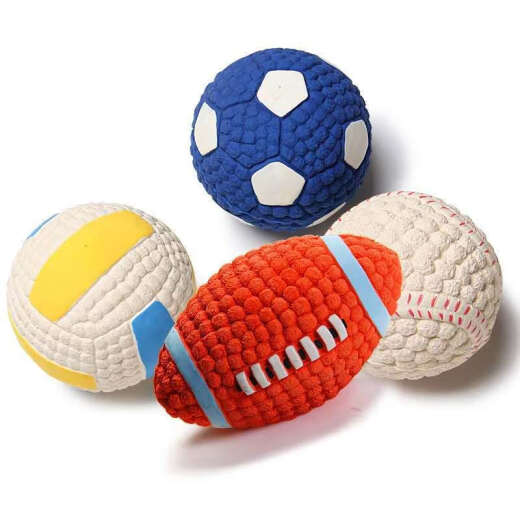Yite Pet Latex Sounding Football Football Dog Toy Interactive Training Bite-resistant Toy Small Football