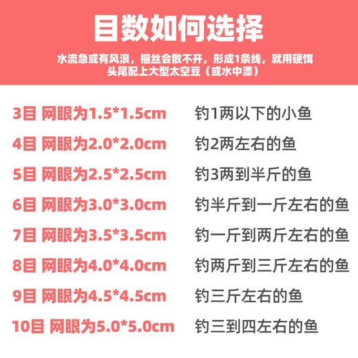 Mink King New Overlord bundled sticky fish net explosive hook trapped fish net throwing net fishing fishing accessories fishing gear accessories 5 mesh (pack of 5)