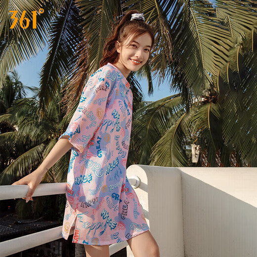 361 women's swimsuit three-piece large size swimsuit, sun protection, conservative, flesh-covering, slimming, hot spring beach swimsuit, breathable and quick-drying