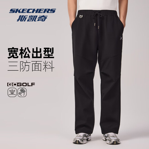 Skechers casual pants men's pants 2025 autumn and winter new loose warm woven straight pants outdoor three-proof sports pants