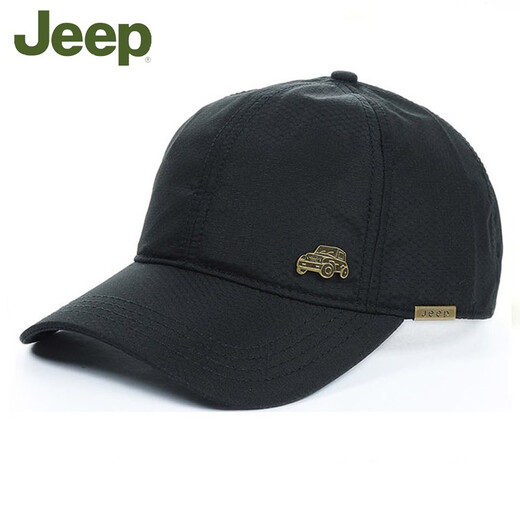 Jeep baseball hat men's spring and autumn peaked cap quick-drying cap four-season hat middle-aged and elderly men's sun protection hat khaki adjustable size