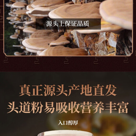 Changbai Mountain Organic Ganoderma Spore Powder Organic Certified First Spore Powder 250g 500g 1000g High Quality Ganoderma Spore Powder 500g