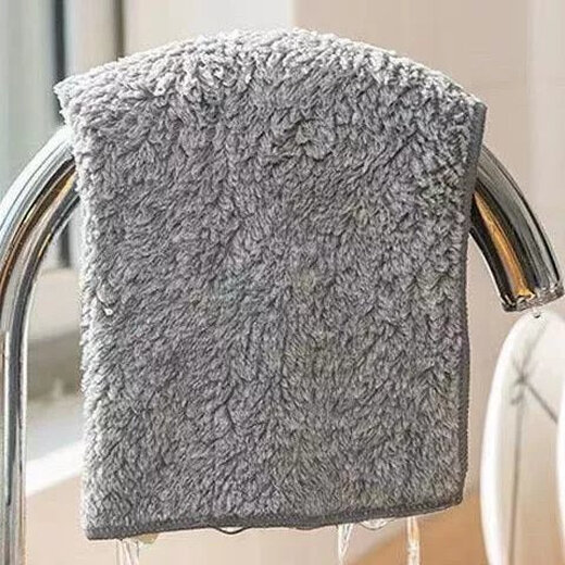 Jidaocook thickened bamboo charcoal fiber dishcloth, kitchen rag, oil-free, non-stick, lint-free, water-absorbent dish towel for scouring pad, thick seam bamboo charcoal 30*30cm, 5 pack, strong water absorption + non-stick