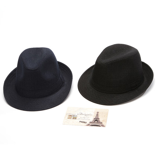 Specht alter Mann Hut Männer Frühlings- und Herbst-Top-Hut-Kleidung Hut mittleren Alters Gentleman Hut alter Mann Hut Sommer Dünner Jazz Hut Navy Frühling und Sommerstil 58 cm