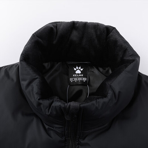 KELME Sports Cotton Vest Men's New Football Training Cotton Vest Thickened Warm Vest Running Cotton Clothes Black L