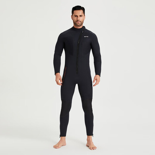 ZCCO New 5mm Diving Suit Men's Swimming Surfing Suit One-piece Thickened Diving Suit Women's Wear-Resistant Warm Diving Suit Black Men's S