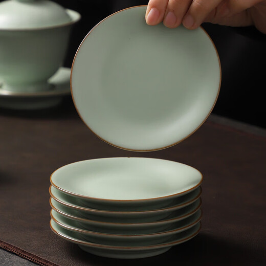 Lianzhiyu Ru Kiln Coaster se abre para nutrir el té de té de té porcelana de porcelana de porcelana Ceremonía de té chino