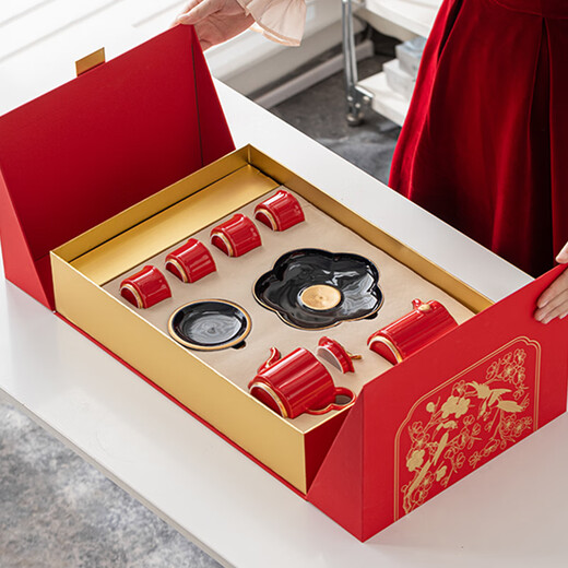 Forbidden City Culture, 12-piece tea set, high-end tea set, wedding gift, cultural and creative gifts from the Palace Museum