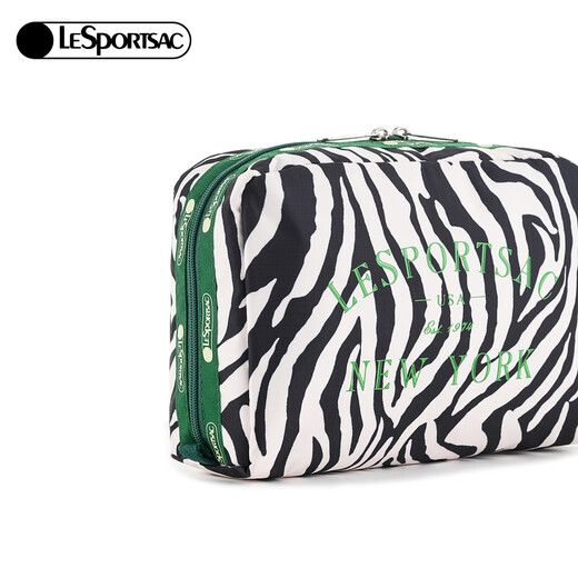 LeSportsac new artistic niche clutch cosmetic bag fashion bag women's bag gift for girls artistic zebra pattern