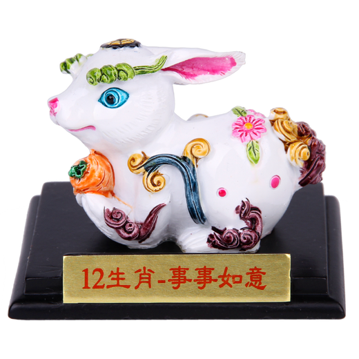 Twelve zodiac ornaments, Cochin pottery, Chinese characteristics small gifts for foreigners, cartoon birthday gifts for children, zodiac rabbit