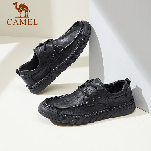 Camel (CAMEL) cow leather light and comfortable business casual men's leather shoes G13S297044 black 41