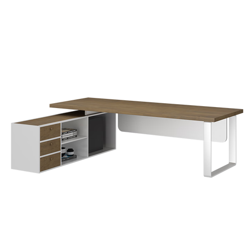 OSTRADAN post-modern solid wood boss desk single atmospheric office desk director log desk desk office high-end white length*width*height*thickness Contact customer service for customization