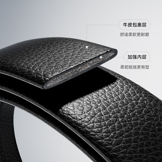 Septwolves Belt Gift Box Business Men's Cowhide Automatic Buckle Design Practical Christmas Gift for Boyfriend to Husband and Father